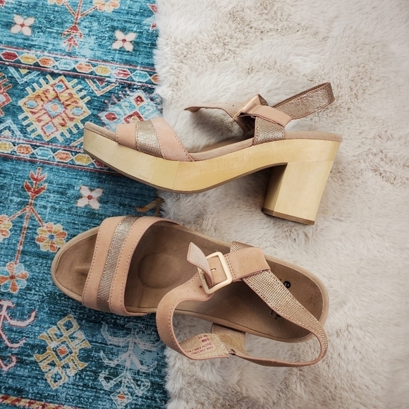 Earth Chestnut Platform Sandal Women US 10 - Picture 5 of 12